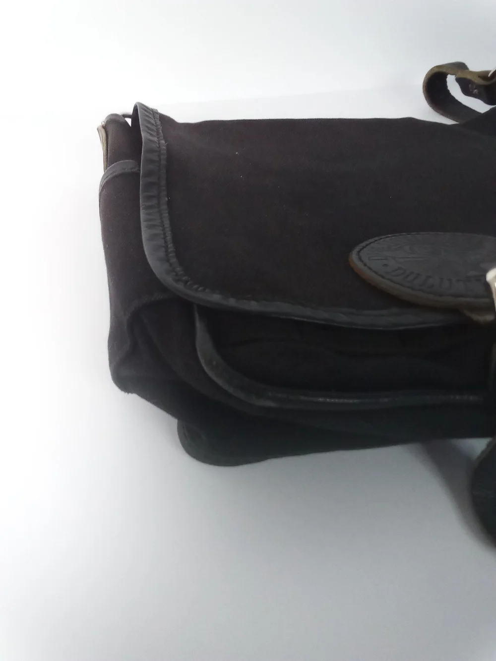 Duluth Pack Haversack Canvas Leather Messenger Bag Black